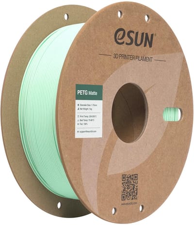ESUN Matte PETG 2kg 3D-printfilamenten 1,75mm 1kg/rol Kosteneffectieve matte afwerking, instapmodel 3D-printmateriaal geschikt voor buitengebruik, snelle levering