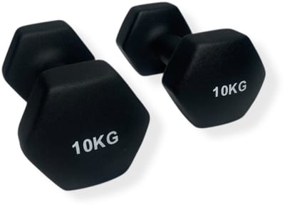 Padisport - Dumbells 10 Kg - Halter - Gewichten Set Halters - Gewichten 10 Kg - Zwarte - Gewichten