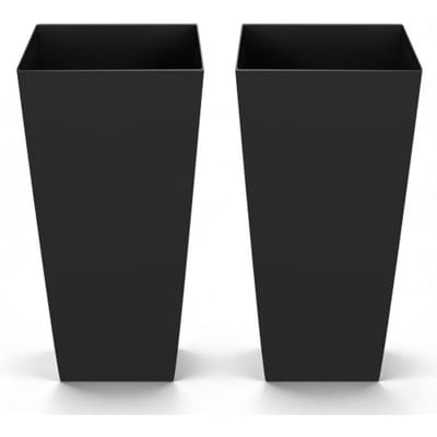 VEVOR Bloempot 325x325x665 mm 2-pack, Hoge Bloempot, Bloembak, PP Plantenbak, Plantenbak met Binnenpot en Afwateringsgaten, Geschikt voor Kamer- en Tuinplanten, Zwart