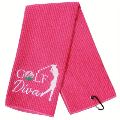Nivard Golf Handdoek - Golfhanddoek - Golf Accessoires - Towel - Comfortabel - Roze