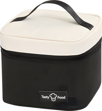 Rainbecom - Koeltassen – Lunchtas – 18x18x15 cm – 4.5 Liter - Zwart - Isolatie - 300D Kationisch Polyester - Handvat Riem - Koeltas - Lunch Bag - Geïsoleerde Koeltas - Picknicktas
