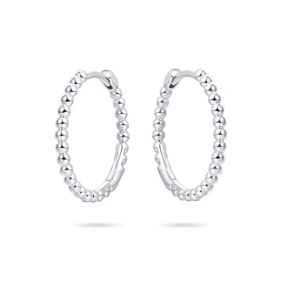 Zilveren Klapoorringen 925 Sterling | Stijlvol Bolletjesdesign | 22 mm | Cadeauverpakking | Jonline
