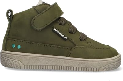 BunniesJR 224651-169 Meisjes Hoge Sneakers - Groen - Nubuck - Veters