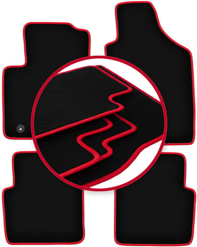 CARLUX-RED automatten voor: Ford Ka MK2 hatchback (2008-2012)