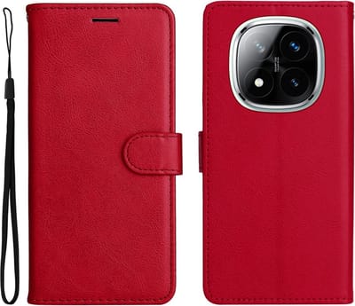 Coverup Hoesje - Geschikt voor Xiaomi Redmi Note 14 Pro 5G / Pro+ / Poco X7 Hoesje - Coverup Book Case - Rood
