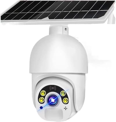 Beveiligingscamera Buiten - WIFI Camera - Huisbewaking - Zonnepaneel Opladen - 1080P HD - Wit