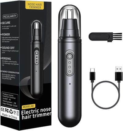 Neustrimmer - Neusknipper Verzorgingsapparaat - Dagelijkse Verzorging - USB Oplaadbaar - 152 x 45 x 3 cm - Zwart