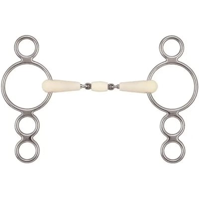 Pessoa dubbelgebroken paardenbit Soyo Happy Mouth 4