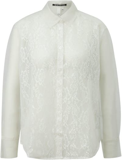 Q/S designed by - Dames bloes - Maat 38 - Vrouwen - wit - kant