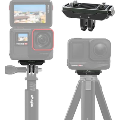 aMagisn AC14 Magnetische Snelontgrendelingsbevestiging voor Actiecamera Metalen Camerahouder met Universele Without Top Cover