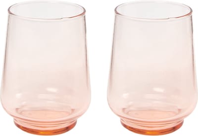 Return to Sender Waterglas - 400 ml - Roze - 2 stuks - Stapelbaar