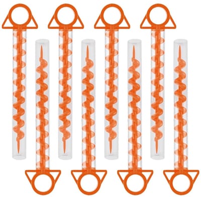 Dailygoods- Zandharingen 8 stuks - Zandankerharingen - Tentharingen met spiraal - Tentgrondankers - Tentnagels - Stabiele grip bij wind