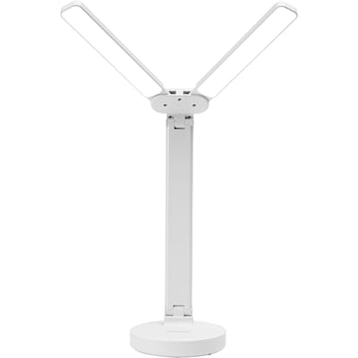 Lampe de bureau à Double tête avec protection des yeux, Rechargeable par USB, contrôle tactile, table de nuit pour le soin des yeux 4000mAh white