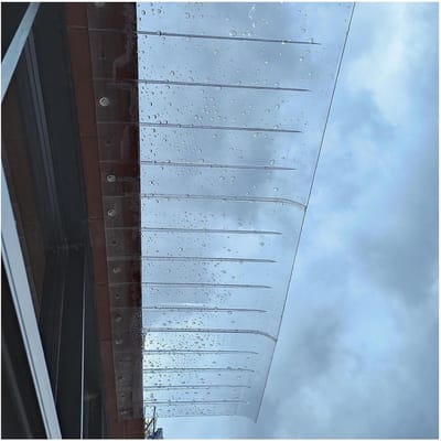 Buitendeurluifel - Regenbescherming Veranda - Bescherming Buiten - Polycarbonaat Paneel - 40 x 240 cm - Transparant
