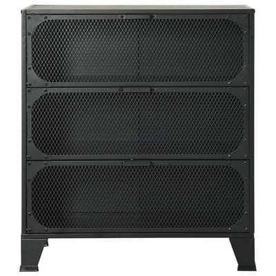 vidaXL - Opbergkast - 72x36x82 - cm - metaal - en - MDF - grijs