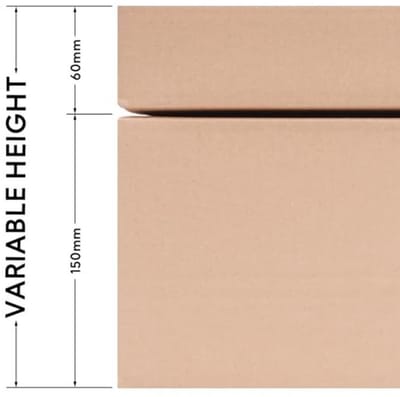 75 Vouwdozen 250 x 200 x 140 mm - Golfkarton Verzenddozen