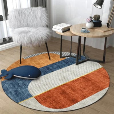 Moderne Licht Luxe Ronde Tapijten Kamerdecoratie Tienerkleden Woonkamer Tapijt Huisdecoratie Stoelmat Kinderkamer Tapijt Diameter 80cm