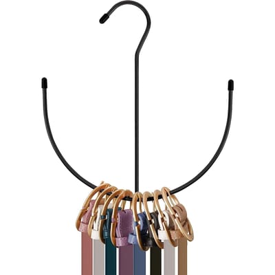 1 st Multifunctionele Riemhanger, Opberg Organizer Voor Stropdas, Sjaal, Riem Hangers one-size zwart