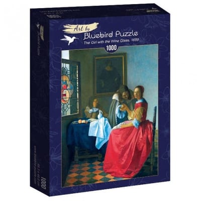 Bluebird Puzzle legpuzzel Vermeer Meisje met het Wijnglas 1000 stukjes.