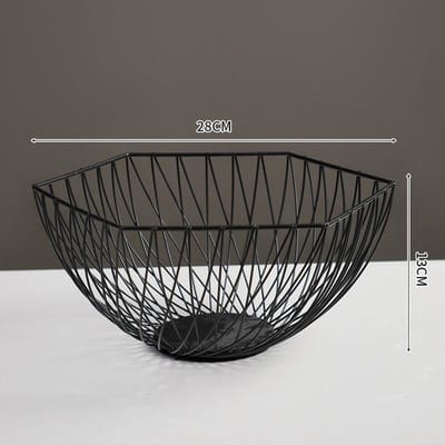 Fruitschaal Woonkamer Salontafel Huishoudelijk Licht Luxe High-end Snackbord Nieuwe Stijl Bruiloft Eenvoudig Modern Creatieve Fruitmand black