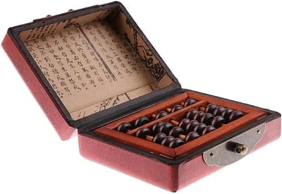Houten Telraam - Rekenmachine Kralen - Wiskunde Leren - 5 Rijen Klassiek - 50 gram - Bruin