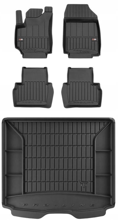 Frogum ProLine - Mattenset & Kofferbakmat - Fiat Croma Kombi (2005-2011) - Pasvorm - Zwart