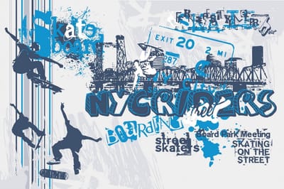 Fotobehang - Skate 375x250cm - Vliesbehang