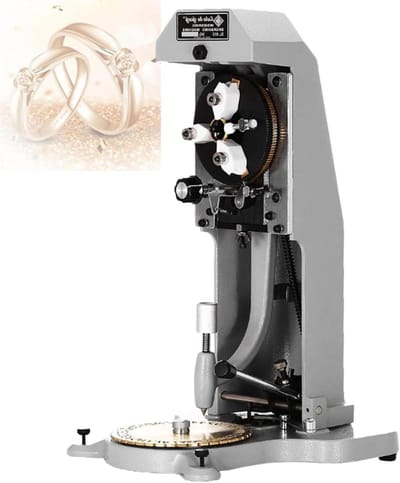Handmatige Ring Graveer Machine - Sieraad Graveer Tool - Sieraden Personaliseren - Dubbelzijdige Wijzerplaat - 5 Inch Wijzerplaat - Zilverkleurig