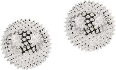 Hand Massageballen 2 Stuks – Zilver – Magnetische Massage Roller met Acupressuur – Anti-Stress Fidget & Sensorisch Speelgoed voor Volwassenen