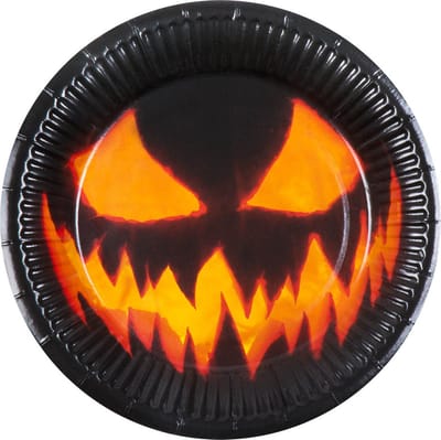 Boland - Set 10 papieren bordjes Creepy pumpkin - Horror - Horror