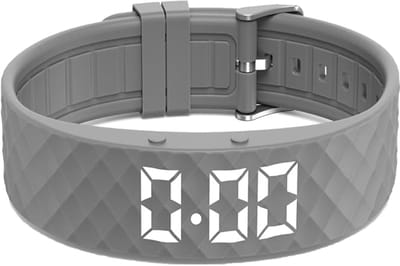 Slimme polsband - Fitness-trackinghorloge – Stappentellerhorloge – Horloge met trilalarm – Stappenteller, slaapmonitor, trilmeldingen – Unisex – Grijs