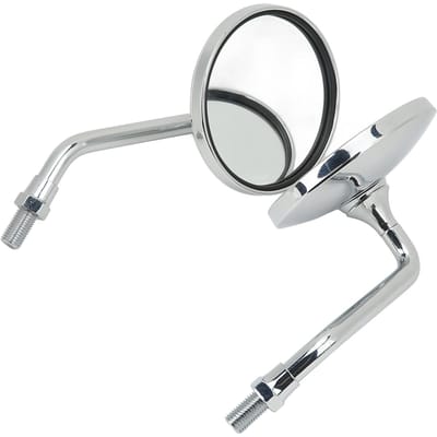 Universele Achteruitkijkspiegel 3.4in Breedbeeld Stuur Achteruitkijkspiegels voor Motorfiets Zilver zilver