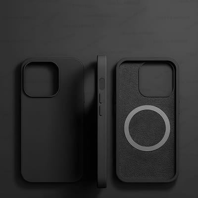Coque magnétique originale en silicone liquide pour APPLE iPhone 11 13 12 14 15 Pro Max 15 Plus pour coque Magsafe avec coque de chargement sans fil For iPhone 15 ProMax noir