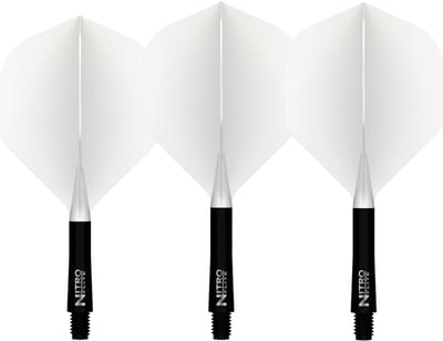 Red Dragon Nitro Flite Black and White NO2 - Dart Flights