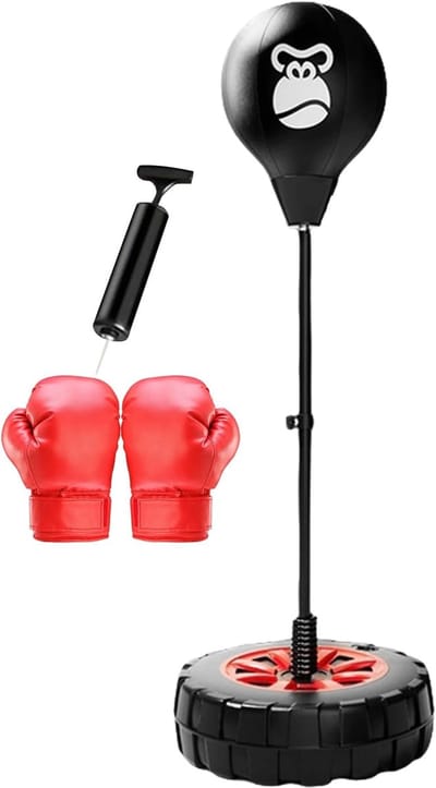 Bokszak met standaard - Staande bokszak - Fitness training - Verstelbare hoogte - 35 cm breed