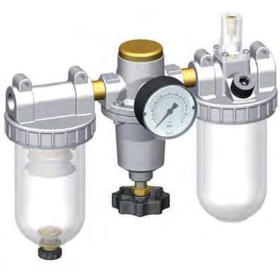 FRL G1/2'' 1400l/min 0,5-10,0bar/7-145psi Beschermkooi Standard 2