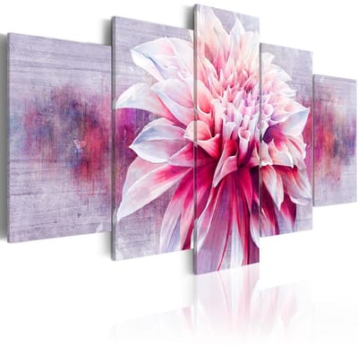 Schilderij - Violet Dahlia, 5luik