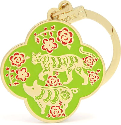 Sleutelhanger Secret Friend Amulet (Tijger/Tiger & Varken/Boar)