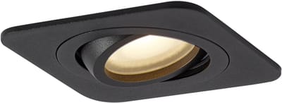QAZQA alberto - Moderne Inbouwspot voor badkamer - 1 lichts - L 9 cm - Zwart -