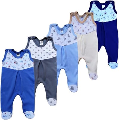 Romper Set - Babykleding Pakje - Baby Verzorgen - 100% Katoen - 5 Stuks - Print