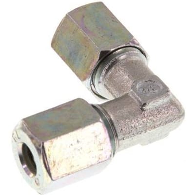 6L Verzinkt Stalen Elbow 90deg Snijring 315 Bar DIN 2353