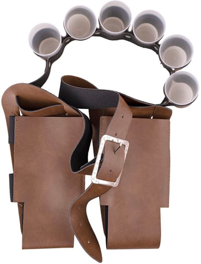 Flessen holster met shotjes - cowboy western party