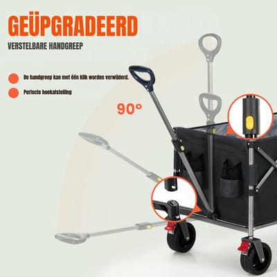 Core® Transportwagen - Steekwagen - Meubelroller - Zwart - 125cm x 56cm x 73cm
