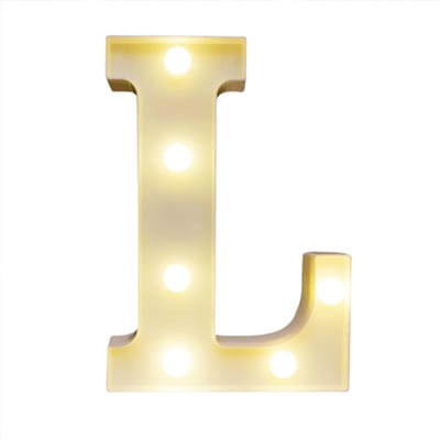 Alfabet LED's Licht Staande Letters Bord met Bollen Nachtlamp Warm Wit Constant Helder Licht Effect 2 * AA Cell Operated IP54 Waterbestendigheid L