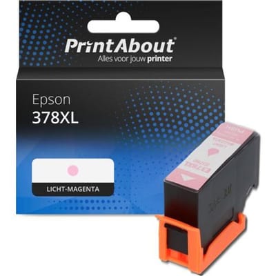 PrintAbout Inktcartridge 378XL (C13T37964010) Licht-magenta Hoge capaciteit geschikt voor Epson