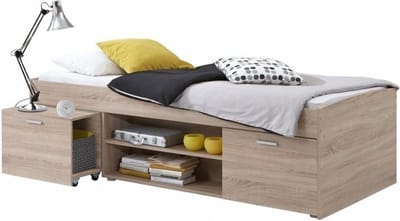 Kajuitbed Carlo 90x200cm - Eiken