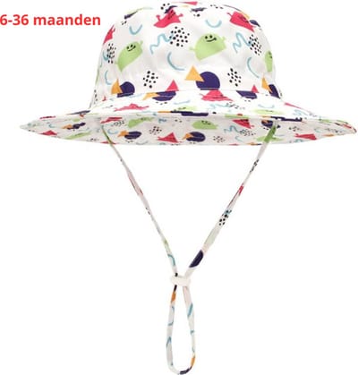 Nivard Zonnehoed - Reishoed - UV Beschermende Hoed - Bucket Hat - Festival - Pet - Hoedje Voor Baby - Hoofdbescherming - Grijs - 3-36 Maanden
