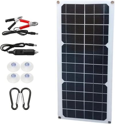 Zonnepaneel Kit - Druppellader Onderhouder - Accu Onderhoud - Hoog Rendement - 10 Watt - Zwart