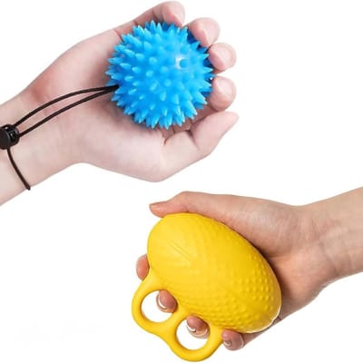 2 stuks handtrainerbal kneedbal voor handtherapie - versterking van de hand - vingertraining - verlicht stress - angstverlichting - vingertrainer - antistressbal - massagebal - versterking met de hand .