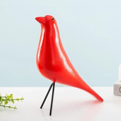 Houten Vogel Ornamenten Moderne Kunstmatige Vogel Duif Beeldje Standbeeld Creatief Vakantie Cadeau Woonkamer Tuin Decoratie L-20x7.5x23cm